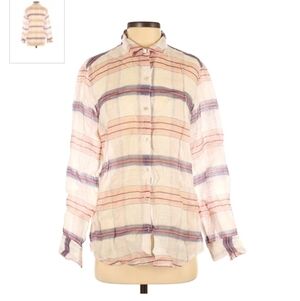 tommy bahama stripped sheer button up top